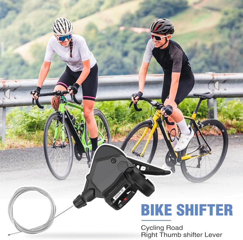 GRELiving Pair Bike Shifter 3x8/9/10 Speed Left and Right Thumb Gear Shifter for Moutain Bike, Road Bike, MTB, BMX, Fixie Gear, Cycling (3x10 Speed) - Image 5